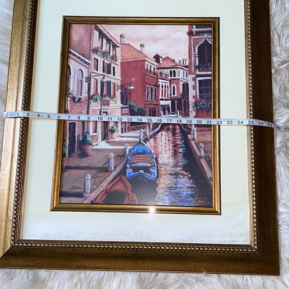 J. Margosian “Venice Sky” Matted and Framed Print For Lovers of Art & Travel - Picture 6 of 16